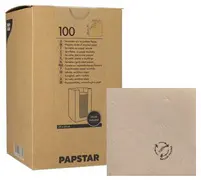 PAPSTAR Serviette cocktail "PUNTO", 200 x 200 mm, naturel