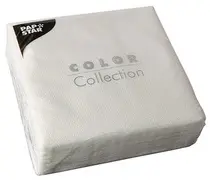 PAPSTAR Serviette, 330 x 330 mm, 1 couche, blanc