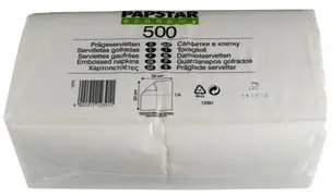 PAPSTAR Serviette, 330 x 330 mm, 1 couche, blanc