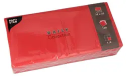 PAPSTAR Serviettes, 320 x 320 mm, 3 couches, rouge