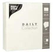 PAPSTAR Serviettes, 320 x 320 mm, 3 couches, blanc