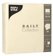 PAPSTAR Serviette, 320 x 320 mm, 3 couches, champagne