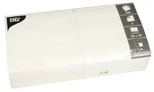 PAPSTAR Serviettes, 330 x 330 mm, 2 plis, blanc