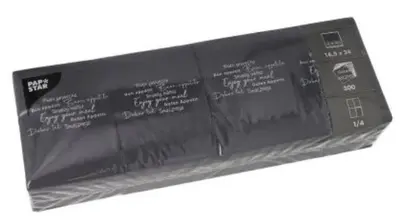 PAPSTAR Serviette pour snack "DAILY Collection", noir