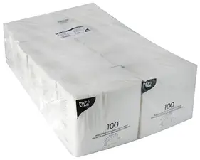 PAPSTAR Serviette, 330 x 330 mm, 1 couche, blanc