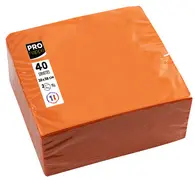 PROnappe Serviette de table jetable, 380 x 380 mm, orange