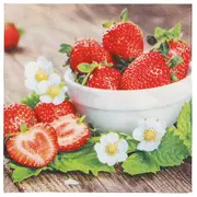 PAPSTAR Serviette à motif "Strawberry Taste", 330 x 330 mm