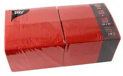 PAPSTAR Serviettes bistrot, 330 x 330 mm, rouge