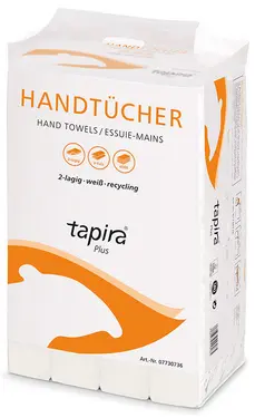 Tapira Essuie-mains Plus, 245 x 210 mm, plié en V, blanc