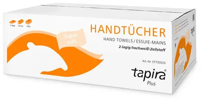 Tapira Essuie-mains Plus, 203x320 mm, plié en W, extra blanc