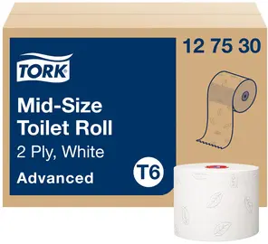 TORK Papier toilette rouleau Midi, 2 couches, 100 m, blanc