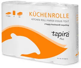 Tapira Rouleau papier essuie-tout Plus, 2 plis, extra blanc