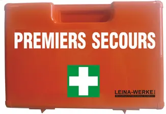 LEINA Mallette de "PREMIERS SECOURS", équipé norme DIN 13157