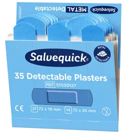 CEDERROTH Recharge Salvequick, pansement détectable bleu