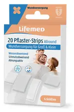 Lifemed Pansements "Allround", pack de 100, mi-transparent
