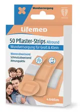 Lifemed Pansements "Allround", pack de 50, couleur chair