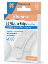Lifemed Pansements "Sensitive", blanc, pack de 20