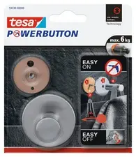 tesa Powerbutton Crochet adhésif Classic, rond