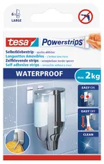 tesa Powerstrips Pastille adhésive LARGE WATERPROOF, blanc