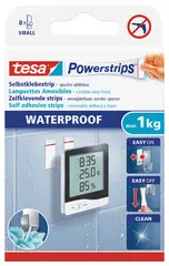 tesa Powerstrips Pastille adhésive SMALL WATERPROOF, blanc