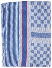 HYGOSTAR Torchon à vaisselle, quadrillé bleu-blanc, 240 g/m2