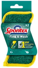 Spontex Éponge Flex & Wash, pack de 2