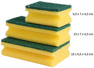 HYGOCLEAN Eponge de nettoyage CLASSIC, 150 x 95 mm, jaune