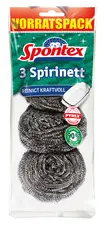 Spontex Spirale à récurer en inox Spirinett, pack de 3
