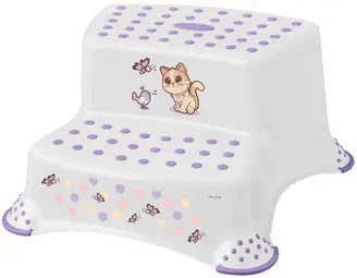 keeeper kids Marchepied "igor cats", 2 niveaux, blanc