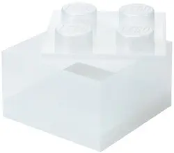 LEGO Brique STORAGE BRICK 4 GLITTER, translucide