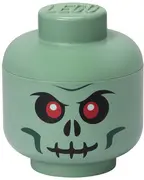 LEGO Mini-boîte en forme de tête STORAGE HEAD GREEN SKELETON