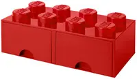 LEGO Brique tiroir STORAGE BRICK DRAWER 8, 2 tiroirs, rouge