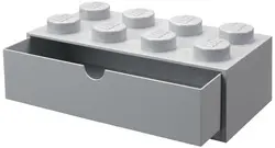LEGO Brique tiroir DESK DRAWER 8, 1 tiroir, gris