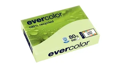 Papier couleur recyclé A4 80 g/m² Evercolor Vert Clair