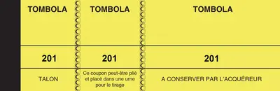 ELVE Bloc "Tombola", 50 x 150 mm, jaune canari