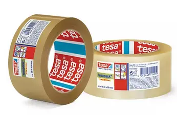 tesa tesapack Ruban adhésif 4124, PVC, 50 mm x 66 m, blanc