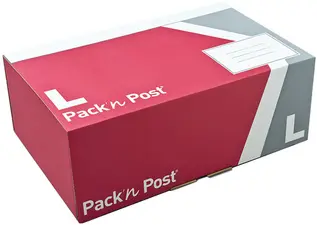 GPV Boîte postale S, en carton, rouge / gris