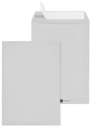 MAILmedia Versandtasche C4, Recycling grau, mit Fenster