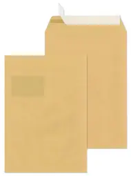 MAILmedia Versandtasche C4 haftklebend, mit Fenster, braun
