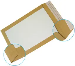 GPV Pochettes dos carton, C4, 229 x 324 mm, kraft brun