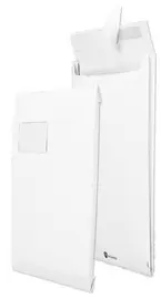 SECURITEX Faltenversandtasche C4, mit Fenster, weiß