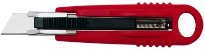 WEDO Cutter de sécurité standard, lame: 18 mm, rouge/noir