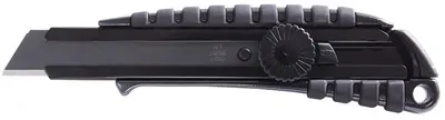 NT Cutter PMGL-EV02, boîtier en aluminium, 18 mm, noir