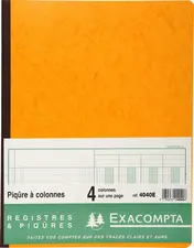 EXACOMPTA Piqûre à colonnes, 7 colonnes, 33 lignes