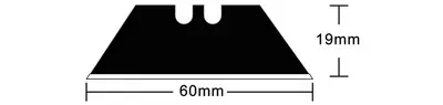 Hansa Lame de rechange, largeur: 19 mm, 60 degrés, noir