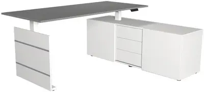 kerkmann Poste de travail complet Move 3, blanc/graphite