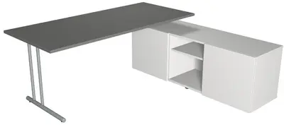 kerkmann Poste de travail complet Start Up, graphite