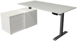 kerkmann Poste de travail complet Move 1, gris clair
