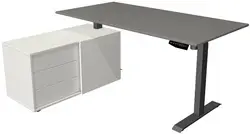 kerkmann Poste de travail complet Move 1, graphite