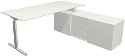 kerkmann Bureau complet "Form 2", blanc